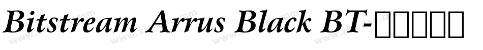 Bitstream Arrus Black BT字体转换